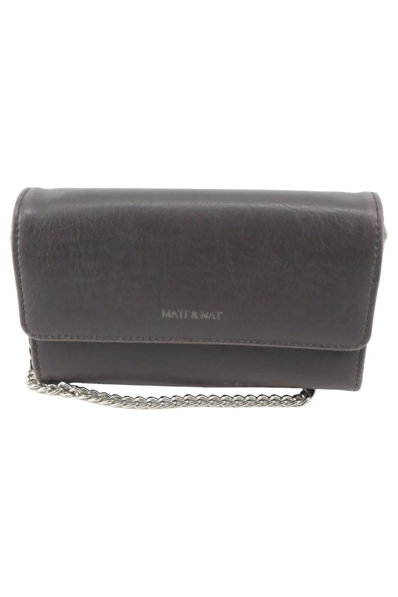 MATT & NAT Damen Umhängetasche Grau Elegant Klassisch Veganer Lederersatz