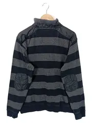 Vorschaubild 2 von Herren Feinstrick Pullover Troyer Gr. XL Grau Gestreift Baumwolle