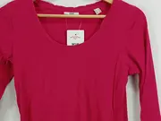 Vorschaubild 3 von Damen Langarmshirt Pink Gr. 36/S Casual Rippstrick