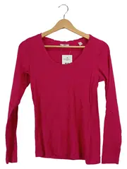 Vorschaubild 1 von Damen Langarmshirt Pink Gr. 36/S Casual Rippstrick