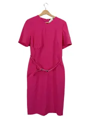 Vorschaubild 1 von Damen Etuikleid Gr. 42 XL Pink Kurzarm Business Elegant