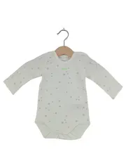 Vorschaubild 1 von Baby Body Langarm Gr. 56 Weiß Sterne Baumwolle