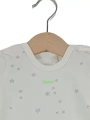 Vorschaubild 2 von Baby Body Langarm Gr. 56 Weiß Sterne Baumwolle