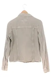 Vorschaubild 2 von Leichte Jacke Damen Gr. Einheitsgröße Grau Casual Baumwolle Nieten