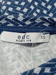 Vorschaubild 3 von Damen Freizeitkleid Gr. 34/XS Blau Grafisch Klassisch Baumwolle