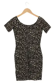Vorschaubild 2 von Damen Etuikleid 36/S Animal-Print Schwarz Weiß Elegant Streetwear