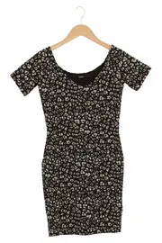 Vorschaubild 1 von Damen Etuikleid 36/S Animal-Print Schwarz Weiß Elegant Streetwear