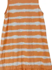 Vorschaubild 2 von Kinder Sommerkleid gestreift Rüschen Orange Gr. 152 Freizeit