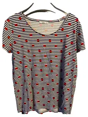 Vorschaubild 1 von EDC Damen T-Shirt gestreift mit Punkten Gr. 36/S Casual Mehrfarbig