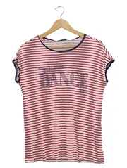 Vorschaubild 1 von Damen T-Shirt gestreift Schriftzug Gr. 38/M Viskose Casual