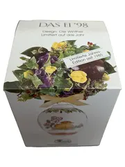 Vorschaubild 2 von Das Ei '98 Porzellan Dekodose Vogel Blumenmuster Schleife 6cm
