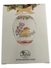 Vorschaubild 1 von Das Ei '98 Porzellan Dekodose Vogel Blumenmuster Schleife 6cm