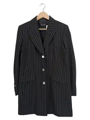 Vorschaubild 1 von Damen Blazer Nadelstreifen Gr. 38 Schwarz Business