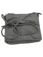 Vorschaubild 1 von Umhängetasche Damen Grau Lederoptik Breite 31cm Höhe 26cm