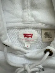 Vorschaubild 3 von Herren Kapuzenpullover Hoodie Gr. 50/L Weiß Logo-Print Freizeit