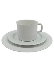 Vorschaubild 1 von Thomas Germany Porzellan Set Tasse Untertasse Teller 3-teilig Weiß