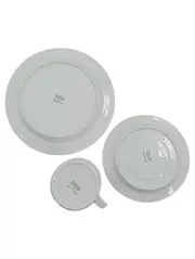 Vorschaubild 2 von Thomas Germany Porzellan Set Tasse Untertasse Teller 3-teilig Weiß