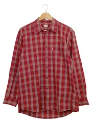 Vorschaubild 1 von Herren Freizeithemd Kariert Rot XL Langarm Wolle Casual