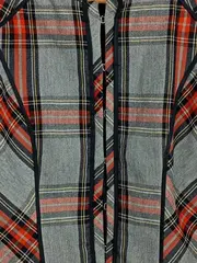 Vorschaubild 4 von Woman Blazer Damen Gr. S Kariert Grau Rot Wolle Jacke