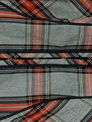 Vorschaubild 5 von Woman Blazer Damen Gr. S Kariert Grau Rot Wolle Jacke