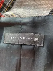 Vorschaubild 6 von Woman Blazer Damen Gr. S Kariert Grau Rot Wolle Jacke