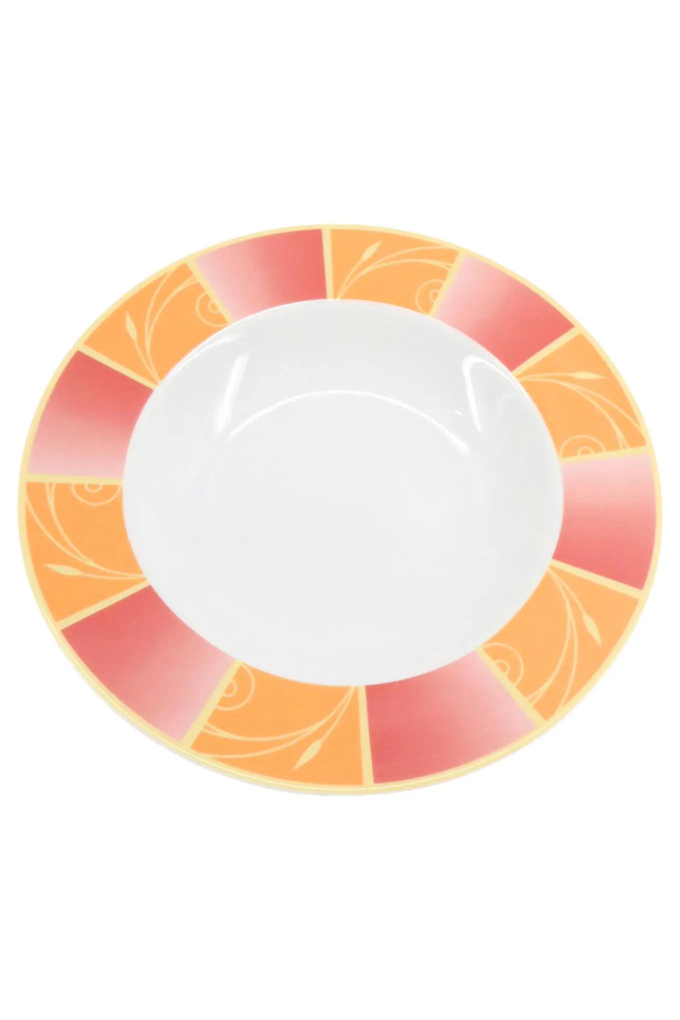 FLIRT BY R&B FLIRT Servierteller Orange Glas Blumenmuster Essteller Speiseteller