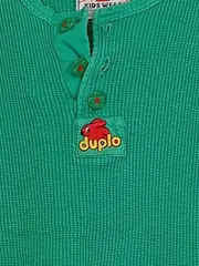 Vorschaubild 2 von Duplo Kinder Shirt Kurzarm Gr. 104/110 Grün Waffle Henley