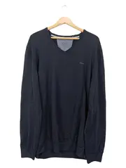 Vorschaubild 1 von Herren Pullover V-Neck Basic Schwarz Gr. 52;XL Baumwolle