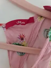 Vorschaubild 5 von Damen Bluse Rosa Florales Muster Ärmellos Gr. 36/S