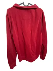 Vorschaubild 2 von Herren Sweatjacke Gr. 48/M Rot Casual mit Schriftzug Reißverschluss