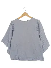Vorschaubild 1 von edc Damen Bluse gestreift Blau Gr. 40/L Sommer Casual