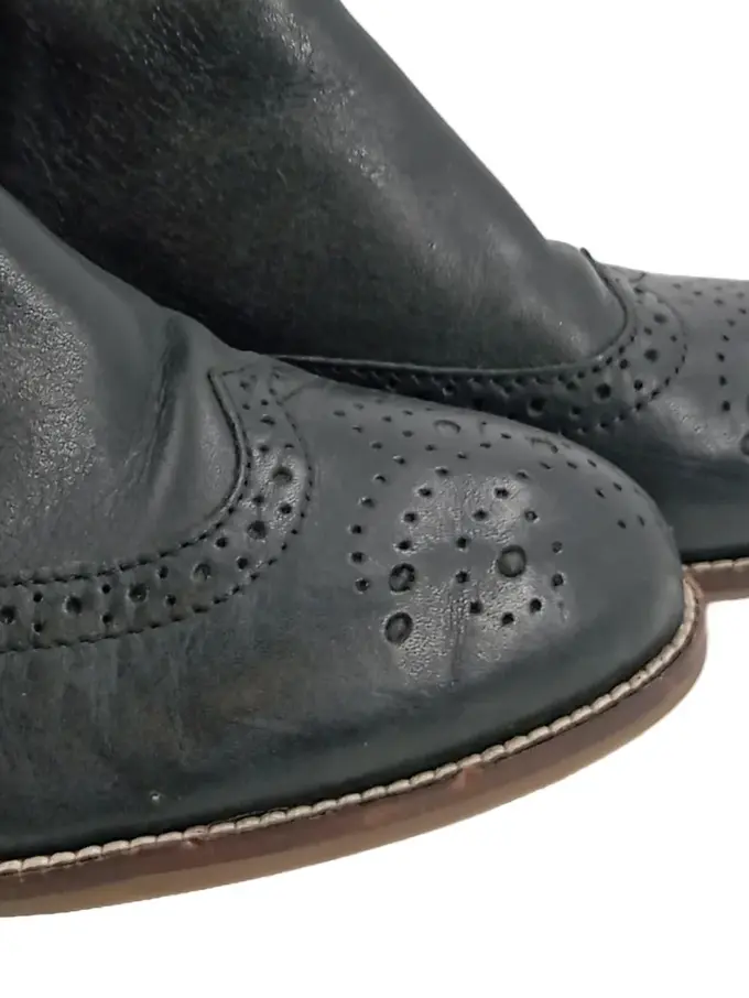 COX Chelsea Boots Herren Stiefelette Leder 39 Schwarz