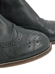 Vorschaubild 3 von Chelsea Boots Herren Stiefelette Leder Gr. 39 Schwarz Klassisch Brogue
