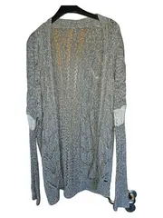 Vorschaubild 1 von Damen Strickjacke Grau Gr. 42/XL Casual Baumwolle