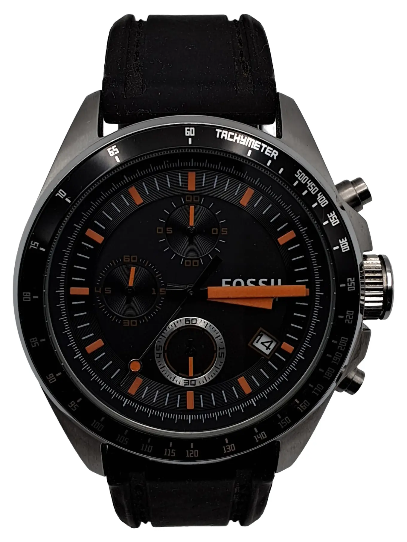 FOSSIL Decker Chronograph Herren Armbanduhr Edelstahl Sportlich Schwarz 50mm
