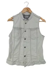 Vorschaubild 1 von Damen Leichte Weste Gr. 40/L Grau Casual Jeansweste