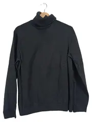 Vorschaubild 1 von Herren Rollkragen Pullover Schwarz Gr. L Baumwolle Basic