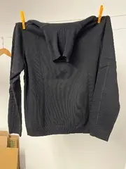 Vorschaubild 3 von Herren Rollkragen Pullover Schwarz Gr. L Baumwolle Basic