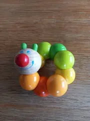 Vorschaubild 2 von Holzraupe Rassel Greifling Baby Spielzeug Farbenfroh Mehrfarbig Holz