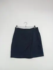 Vorschaubild 2 von Bleistiftrock Damen Gr. 38/M Business Büro Midirock Blau Uni Polyester