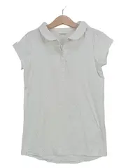 Vorschaubild 1 von Poloshirt Mädchen Gr. 140 Weiß Basic Kurzarm