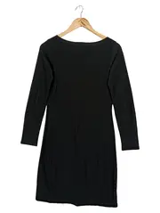 Vorschaubild 2 von Damen Strickkleid XS 34 Schwarz Minikleid Klassisch Elegant