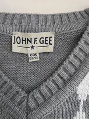 Vorschaubild 2 von Herren Pullover Argyle V-Ausschnitt Grau Gr. 52