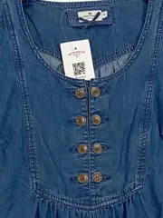 Vorschaubild 3 von Damen Jeanskleid Gr. 38 Blau Casual Baumwolle