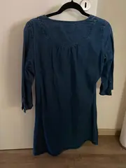 Vorschaubild 2 von Damen Jeanskleid Gr. 38 Blau Casual Baumwolle