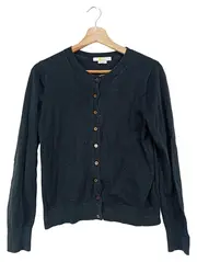 Vorschaubild 1 von Strickjacke Damen Gr. 36/S Schwarz Klassisch Elegant Baumwolle