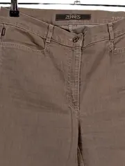 Vorschaubild 2 von Tina Damen Stoffhose Gr. 38 Braun Baumwolle Stretch