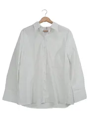 Vorschaubild 1 von Hemdbluse Damen Gr. 48 Weiß Business Langarm Bluse