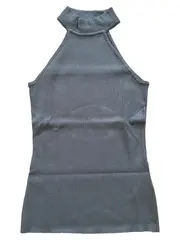 Vorschaubild 1 von Damen Top Shirt Blau Gr. 32/XXS Casual Rippstrick