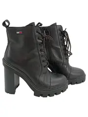 Vorschaubild 1 von Damen Stiefelette Gr. 39 Schwarz Modisch Blockabsatz